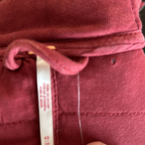 Free People Quilted Bomber Jacket Knitted Dolman Coat Cherry Juice XS - Picture 16 of 16